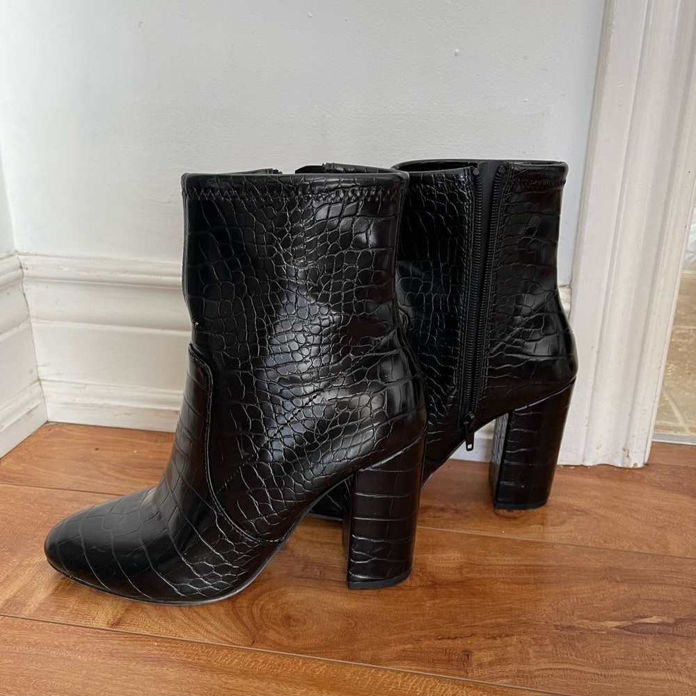 Aldo croc style chunky boots/booties